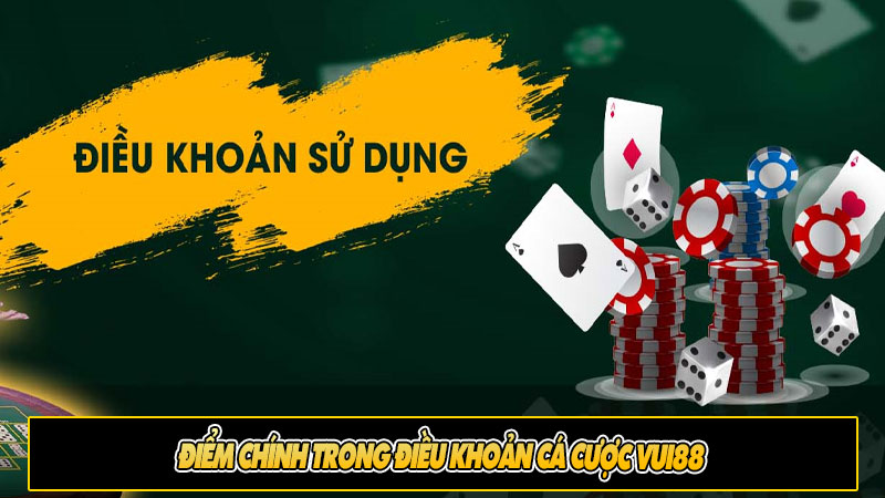 Điểm chính trong điều khoản cá cược Vui88